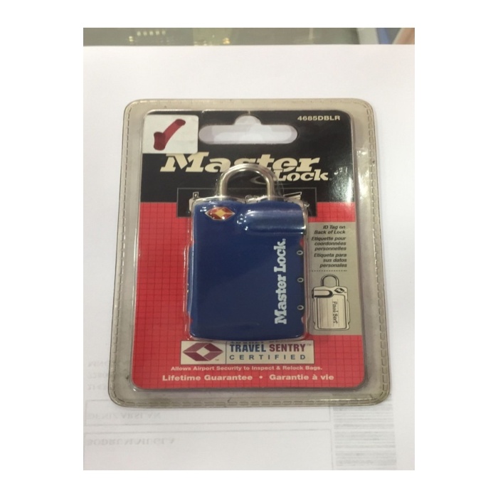 Masterlock TSA 3 Basamaklı Şifreli Asma Kilit Mavi