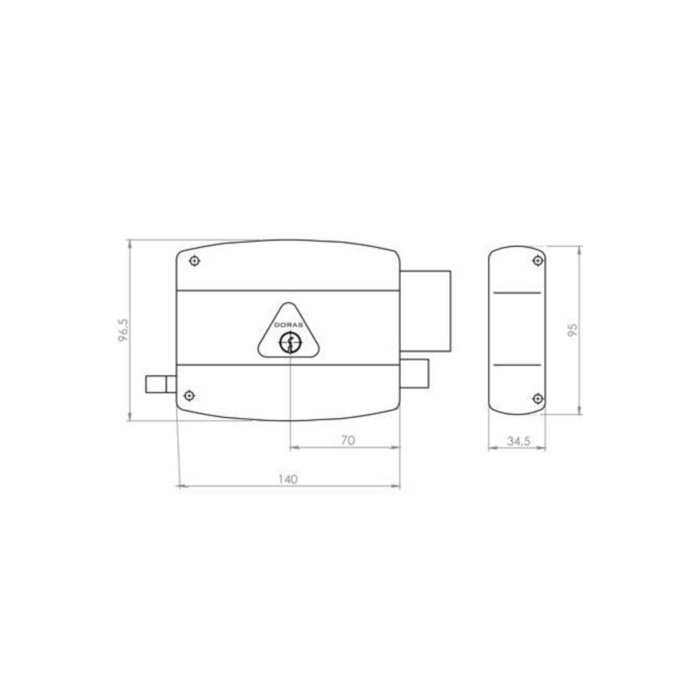 Doras Kare Tirajlı Kilit 140 mm 1152