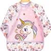 Unicorn Desen 4lü Set Eko Sıvı Geçirmez Aktivite Ve Mama Önlüğü Kendi Kutusunda 6-24 Ay