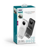 P21 Led Ekranlı Micro Lightning Type-c Ve Usb-a Kablolu 20.000mah Powerbank