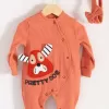 Pretty Dog Nakışlı Bandanalı % 100 Pamuk Kız Bebek Tulumu