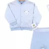Çizgili Bear Hırkalı % 100 Pamuk Erkek Bebek Takım