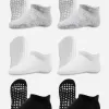 6lı Sneakers Kaymaz Penye Çorap Bs20102 Gri Beyaz Siyah