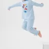 Süper Heros Çanta Ve Maskeli % 100 Pamuk Erkek Çocuk Pijama Takımı