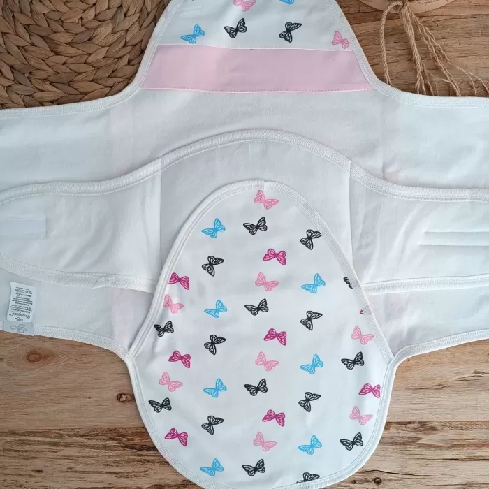 Yenidoğan İlk Baharın Ceylanı Nakışlı Çıt Çıt Kapama Bebek Kundak Ekru