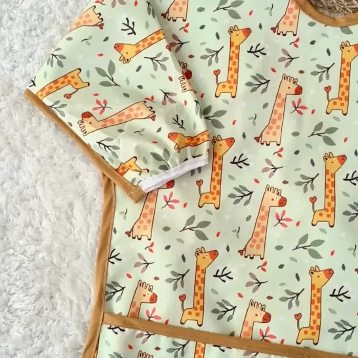 Forest Desenli Sıvı Geçirmez Unisex Aktivite Ve Mama Önlüğü 6-24 Ay
