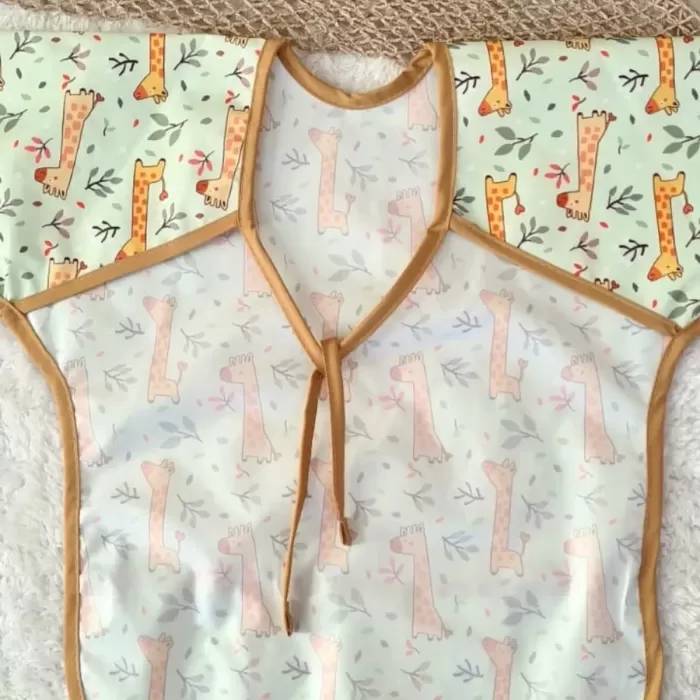 Forest Desenli Sıvı Geçirmez Unisex Aktivite Ve Mama Önlüğü 6-24 Ay