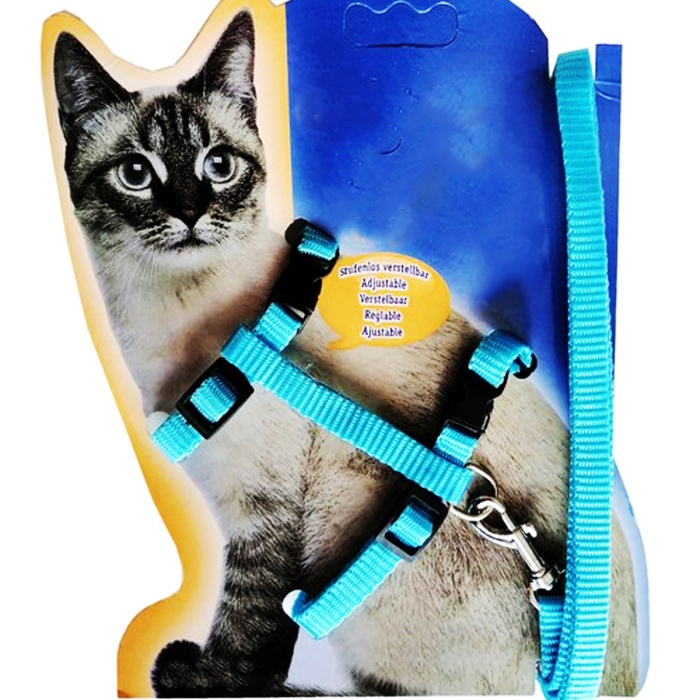 Ayarlanabilir Kedi Göğüs Bel Tasması Yavru  Kedi Gezdirme Seti