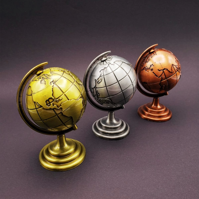 1 Adet Metal Dünya Küresi 14x6 cm -Model Sorunuz-