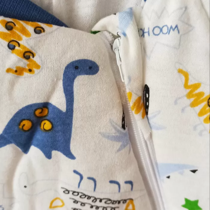 Mavi Dinozor Desenli Çocuk Uyku Tulumu