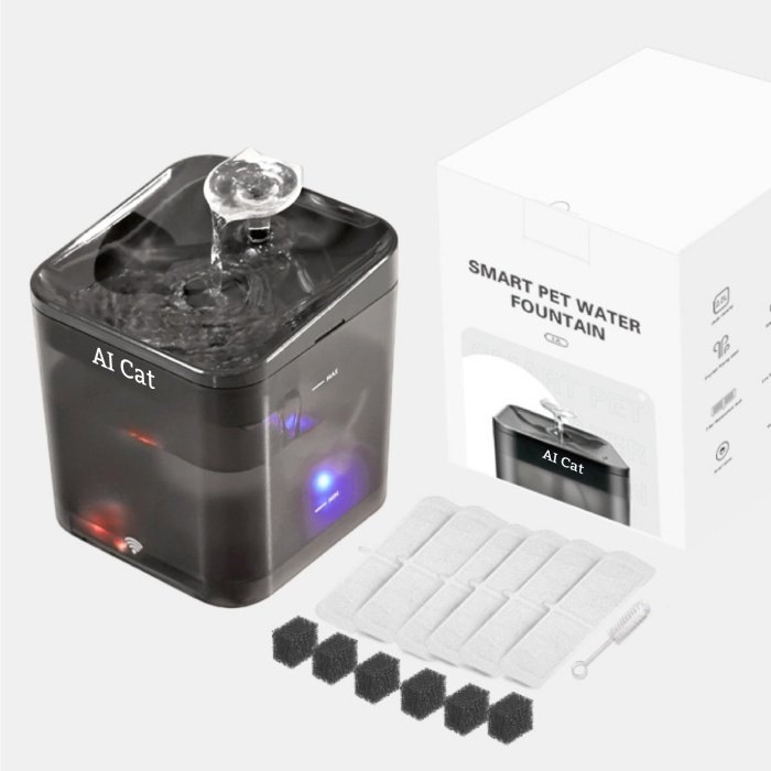 Akıllı Kedi Köpek Su Şelalesi Su Pınarı Su Sebili - Wifi Destekli - Uv - 2.2 Lt Otomatik Su kabı