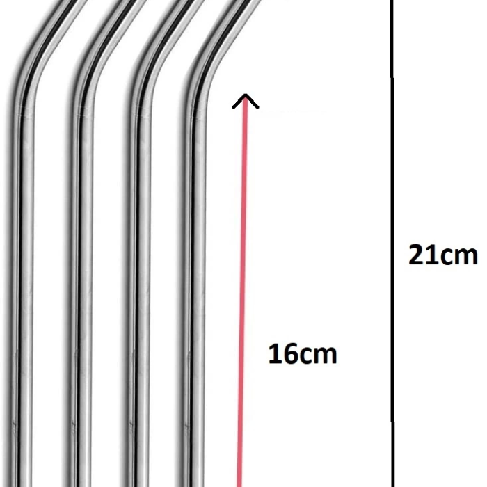 Çelik Pipet Paslanmaz Çelik Metal Meşrubat Pipeti Ve Pipet Temizleme Fırçası Seti 5 Parça