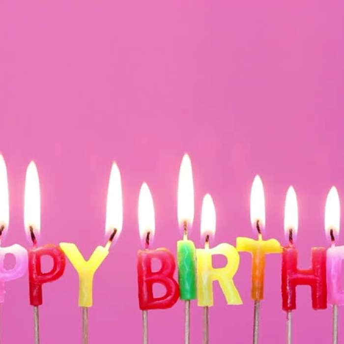 Rengarenk Happy Birthday Yazılabilen Doğum Günü Mumu