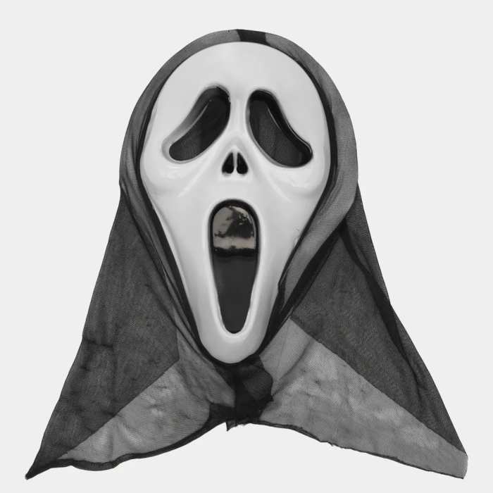 Kapşonlu Çığlık Maskesi Scream Maskesi - Hayalet Maskesi 33x21 Cm