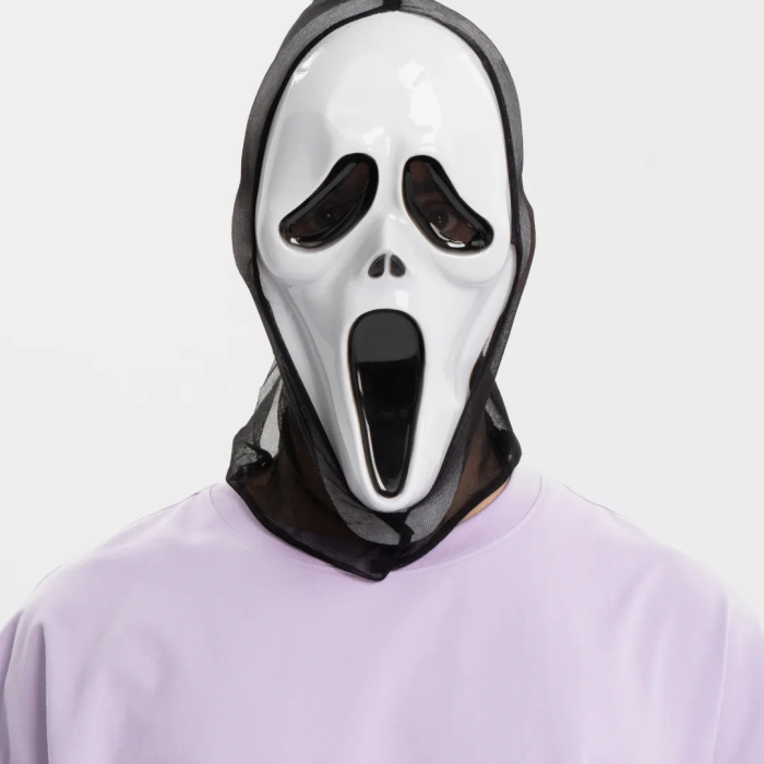 Kapşonlu Çığlık Maskesi Scream Maskesi - Hayalet Maskesi 33x21 Cm