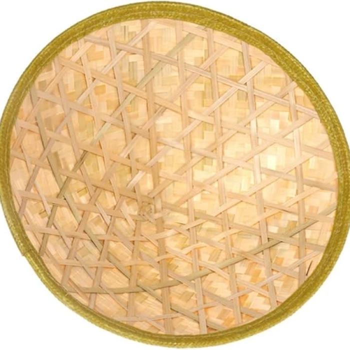 Naturel Renk Cambodia Kamboçyalı Vietnam Şapkası Pvc Hasır