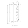 Çok Amaçlı Dolap Parlak Beyaz Kiler Dolabı Erzak Dolabı Mutfak Dolabı Banyo Dolabı 6 Raflı
