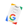 Logolu NFC ve QR Kodlu Google Yorum ve Puanlama Kartı