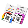 NFC ve QR Kodlu Google Yorum ve Instagram Takip Kartı 2’li Paket