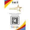 Logolu Masa Üstü NFC ve QR Kodlu Google Yorum ve Puanlama Standı Föylük TASARIM 223