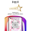 Logolu Masa Üstü NFC ve QR Kodlu İnstagram Takip Standı Föylük TASARIM 231