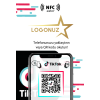 Logolu Masa Üstü NFC ve QR Kodlu TikTok Takip Standı Föylük TASARIM 241