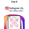 Masa Üstü NFC ve QR Kodlu İnstagram Takip Standı Föylük TASARIM 131