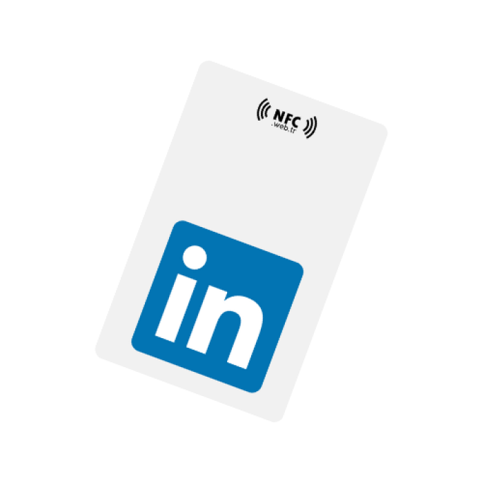 NFC ve QR Kodlu LinkedIn Takip Kartı