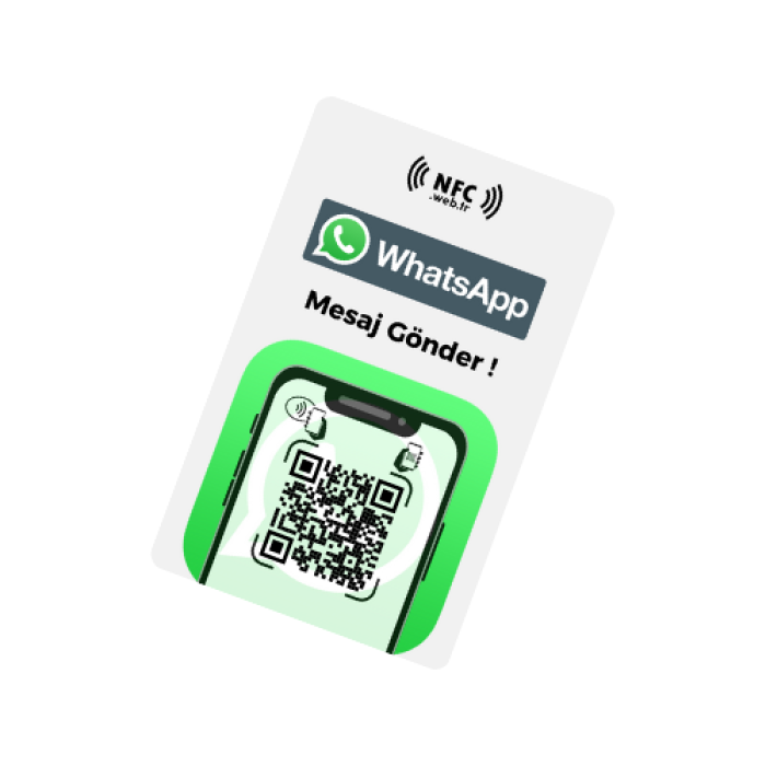 NFC ve QR Kodlu WhatApp Mesaj Kartı