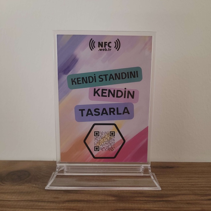 Özel Tasarım Masa Üstü NFC Standı Föylük