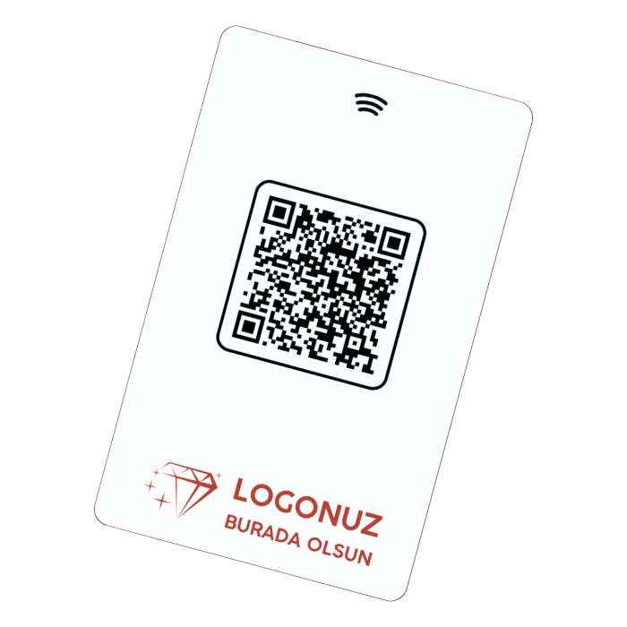 Logolu NFC ve QR Kodlu Google Yorum ve Puanlama Kartı