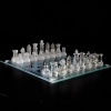 Glass Chess Cam Satranç Takımı (20 cm x 20 cm)