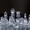 Glass Chess Cam Satranç Takımı (20 cm x 20 cm)