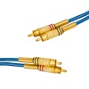 2 RCA + 2 RCA 4.5 METRE MAVİ OTO ANFİ ARA KABLO (4172)