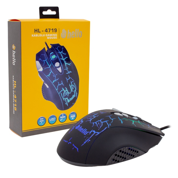 HELLO HL-4719 KABLOLU OYUNCU GAMING MOUSE (4172)