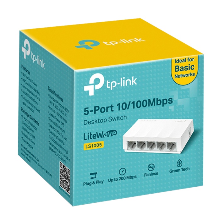 TP-LINK LS1005 5 PORT 10/100 MBPS ETHERNET SWITCH (4172)