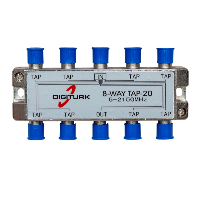 DIGITURK 5-2150 MHZ 20DB 8 YOLLU TAP SWITCH 1/8 SPLITTER (4172)