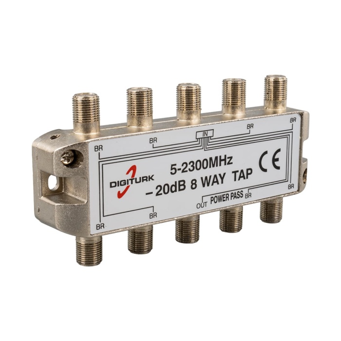 DIGITURK 5-2150 MHZ 20DB 8 YOLLU TAP SWITCH 1/8 SPLITTER (4172)