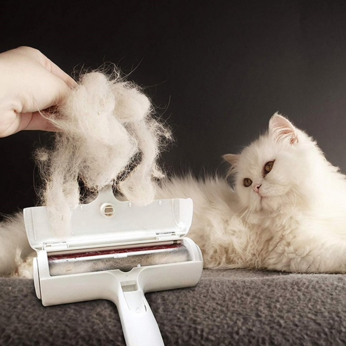 Hazneli Kedi Köpek Evcil Hayvan Kazak Kıyafet Elbise Halı Yatak Tüy Temizleyici Kıl Toz  Toplayıcı (4172)