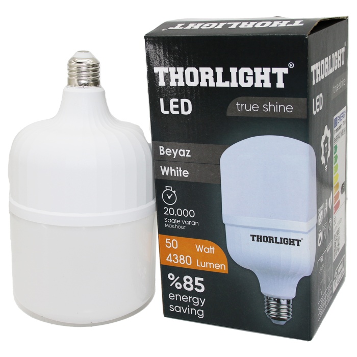 THORLIGHT 50W E27 TORCH T-SHAPE BEYAZ LED AMPUL T-50B (4172)