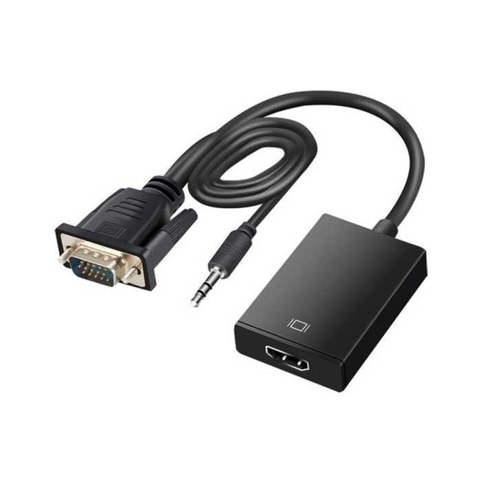 VGA TO HDMI ÇEVİRİCİ ADAPTÖR SES GİRİŞLİ (4172)