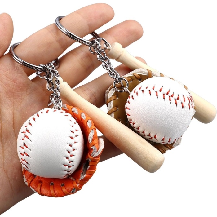 Gerçekçi Beyzbol Tasarımlı Şık Anahtarlık Kolye Çanta Süsü Baseball Keychain (4549)