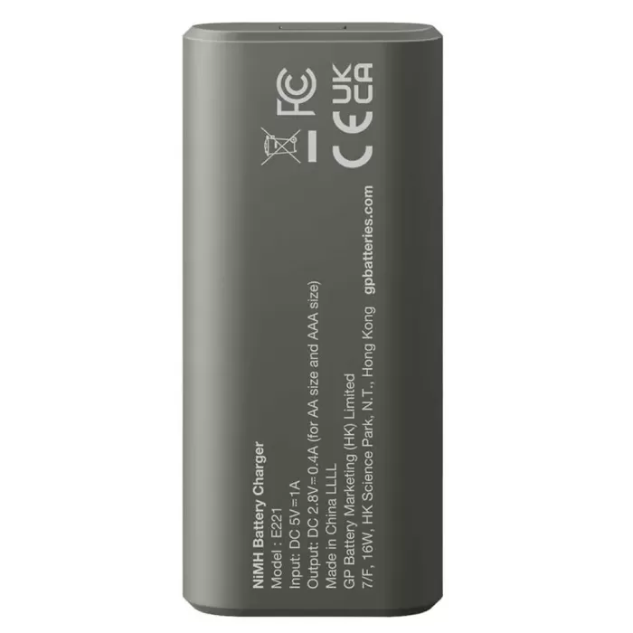 GP RECYKO E221 2 X 2600 MAH R6 AA PİLLİ PİL ŞARJ CİHAZI (GP-E221/270AHCER21-2GTLB2) (4172)