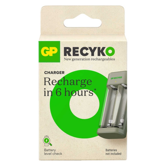 GP RECYKO E221 USB 2LÜ AA - AAA PİL ŞARJ CİHAZI PİLSİZ (GPACSE221004 GPE221R21-2GTLB1) (4172)