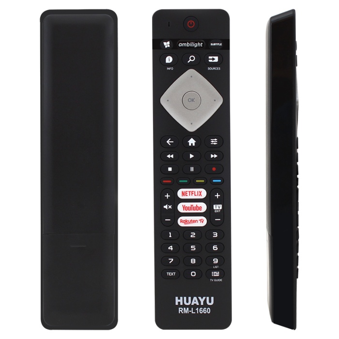 HUAYU KL PHILIPS RM-L1660 H0357C NETFLIX-RAKUTEN TV TUŞLU SES KOMUTLU MİKROFONLU BLİSTERLİ TV KUMANDA (4172)