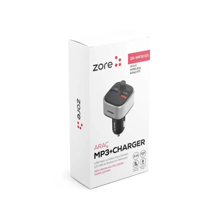 Zore Zr-wp3c03 Bluetooth Transmitter Mp3 Araç Şarjı