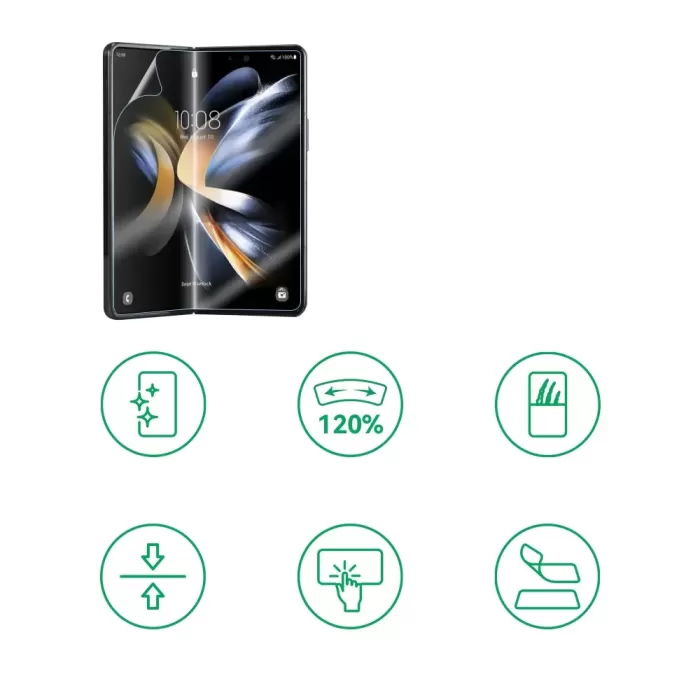 Galaxy Z Fold 5 Zore Hizalama Aparatlı S-fit Body Ekran Koruyucu