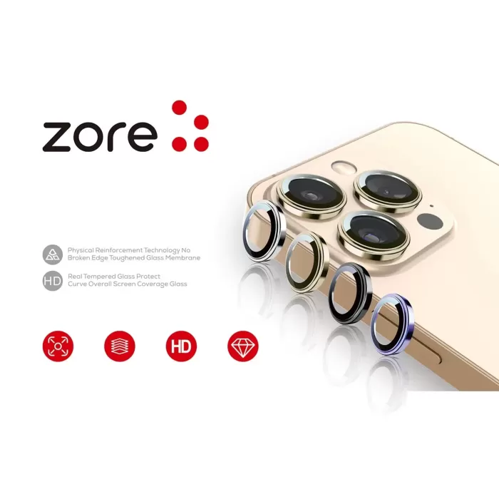 Apple İphone 13 Mini Zore Cl-12 Premium Safir Parmak İzi Bırakmayan Anti-reflective Kamera Lens Koruyucu