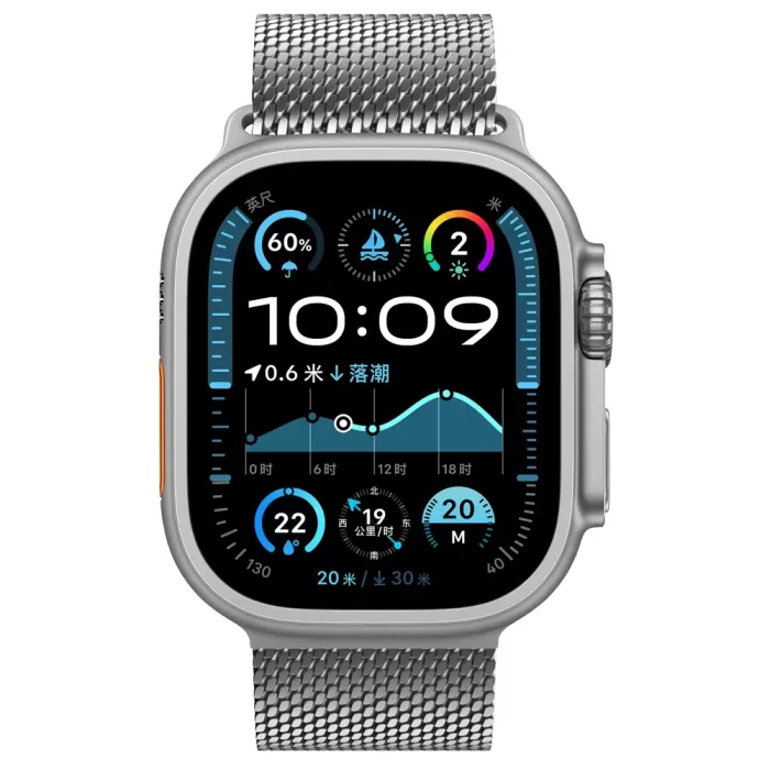 Apple Watch Ultra 49mm Zore Krd-121 Metal Hasır Kordon