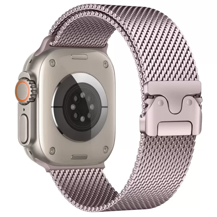 Apple Watch Ultra 49mm Zore Krd-121 Metal Hasır Kordon